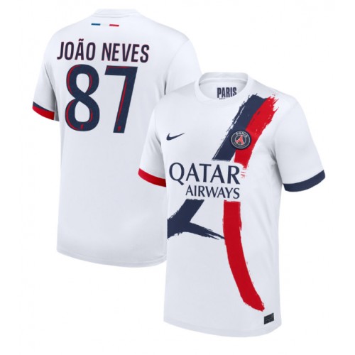 Paris Saint-Germain Joao Neves #87 Gostujuci Dres 2024-25 Kratak Rukav